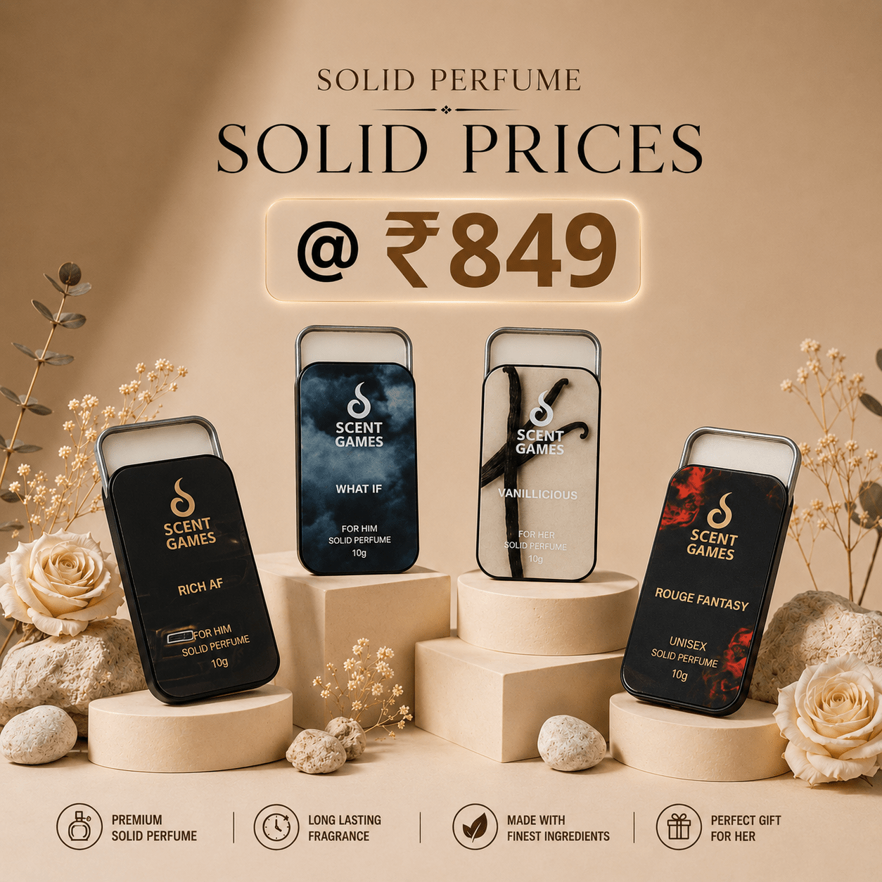 Solid Perfumes 4 Combo Pack - Scent Games